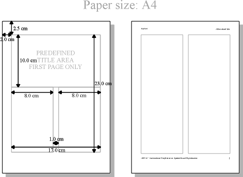 Size guidelines for A4 paper