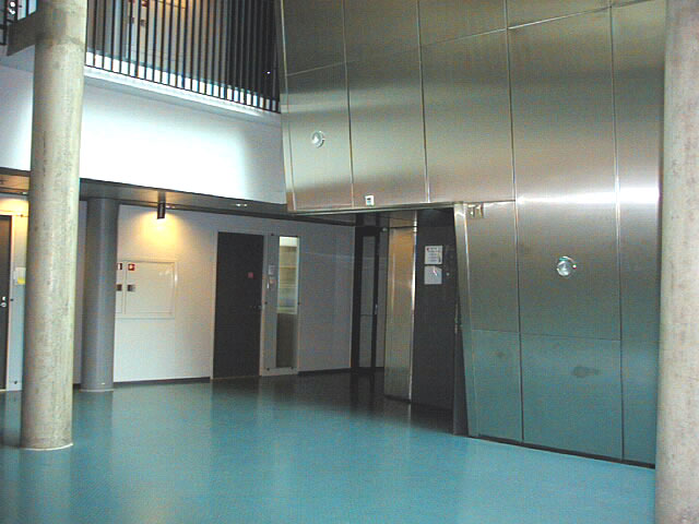 HUT CS building: Entrance to lecture hall T1